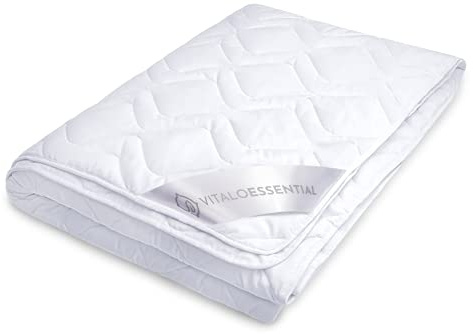 VitaloBett® Bettdecke 155x220 cm Sommerdecke mit Seide und Baumwolle gefüllt waschbar Made in Germany