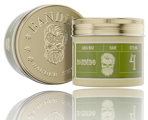 Bandido Aqua Wax No.4 Vert 125ml | Cire capillaire mate hommes | Cire coiffante mate | Cire capillaire homme - pâte matifiante