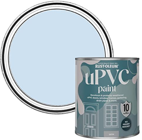 Rust-Oleum Blue uPVC Door and Window Paint In Satin Finish - Powder Blue 750ml