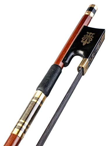 Geigenbogen 5pcs/1Set 4/4 Geigenbogen Rund Stick Schwarzes Pferd Haare Ebony Frosch Langlebig