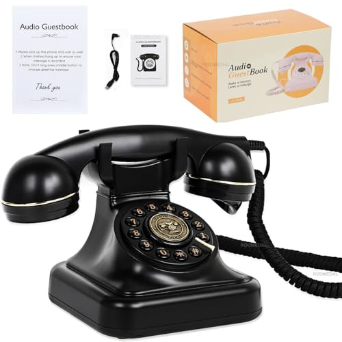 Audio Guest Book Wedding Phone, Guest Book Retro Phone Audio GuestBook - A Personal and Convenient Way to Preserve Your Special Occasions, for Parties Weddings Birthdays Rentals