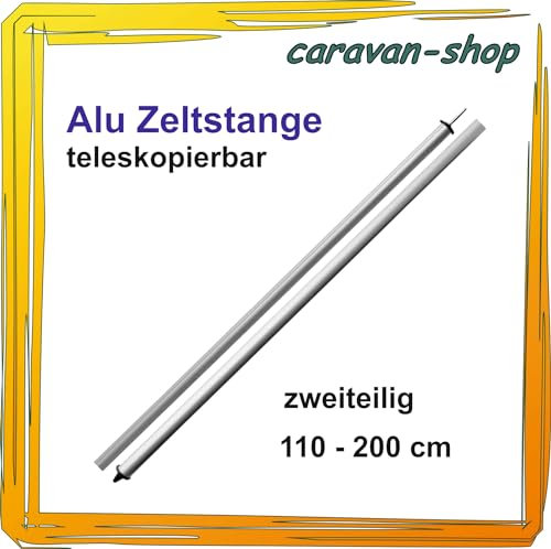 Alu Zeltstange 110-200 cm Teleskop Aufstellstange für Zelt Vordach Tarp Vorzelt Camping