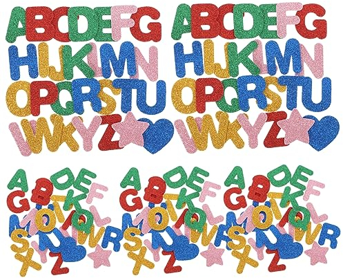 KONTONTY 5taschen Buchstaben Aufkleber Selbstklebende Eva Buchstaben Sticker Für Bastelprojekte Scrapbooking Dekoration Und Beschriftungen Pro Packung