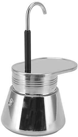 Mini Maker, Stainless Steel Moka Pot Stovetop Maker Portable Coffee Maker Stainless Steel Moka Pot Large Capacity for Household Camping