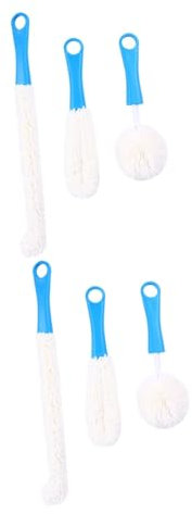 BCOATH 2 Sets Reinigungsbürste Für Tassen Gläser Wein Reinigungsbürste Weicher Schwamm Biegsam Für Den Haushalt 3 Stück X 2
