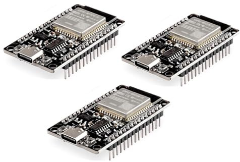 Diymore 3 Pezzi per ESP32 Scheda di Sviluppo Nodemcu per ESP32 NodeMCU Modulo USB C 2.4 GHz WLAN WiFi Bluetooth CH340 Chip