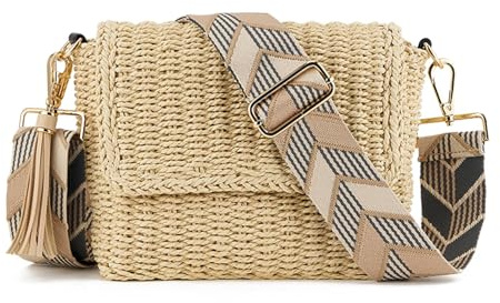 XINGSHUNFU Straw Purses Crossbody Bags For Women,Woven Summer Handbag Shoulder Bags