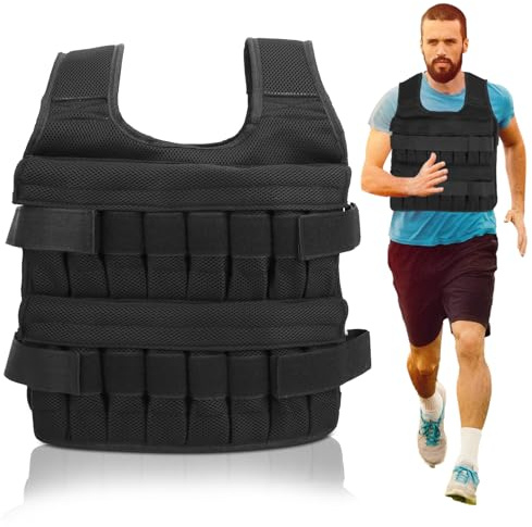 Gewichtsweste (keine Gewichte), verstellbare Gewichtsweste aus Netzstoff, Sandsack, Sport, Laufen, beschwerter Plattenträger für Krafttraining, Fitness, Muskelaufbau