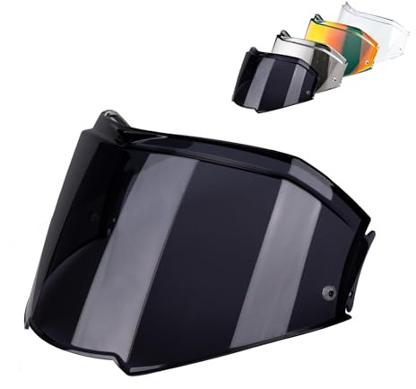 Visiere Casque Moto pour FF900 Valiant II,Visière de Casque de Protection Contre Le Vent Moto,Lentille de Remplacement Visiere Casque Moto (Noir)