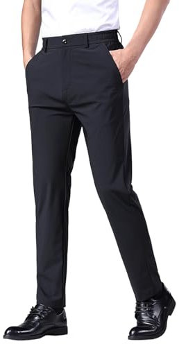 Generisch Painter Men's Casual Trousers Straight Fit Comfortable Stretch Trousers with Flat Front Lightweight Breathable Trousers for Summer Everyday Wear Home Leisure Tech Fleece Men's Trousers
