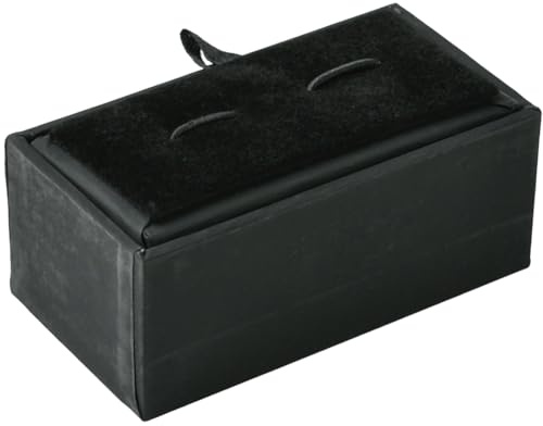 Beebeecraft Caja de Cartón para Gemelos con Esponja Rectangular Negra para Guardar Joyas Sujetar Clips de Corbata Organizador Regalo de Boda Colgante para el Día Del Padre