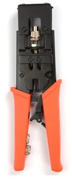 Alicates Hidráulicos, Kit de herramientas de compresión coaxial y crimpadora de cable BNC, juego de herramientas ajustables for conectores de crimpado múltiple RG59 RG6 F BNC RCA.(Nero)