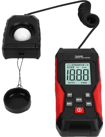 TOPINCN Leichtmesser, Digitaler Beleuchtungsmesser von Bis zu 200.000 LX -Handheld -Photometer mit LCD -Display für Wachstumspflichtiger Labor, Luxmeter -Helligkeitsmesswerkzeug