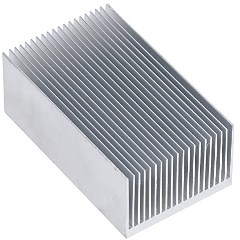 2 Stück Kühlkörper aus extrudierter Aluminiumlegierung 100 x 60 x 39 mm (Ohne Kleber)