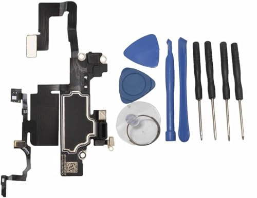 Sensore di Prossimita Compatibile con iPhone 12 Mini - A2176, A2398, A2399 | A2400 - Cavo flessibile con Altoparlante, Auricolare Microfono e Sensore Luce Ambientale + Kit Attrezzi