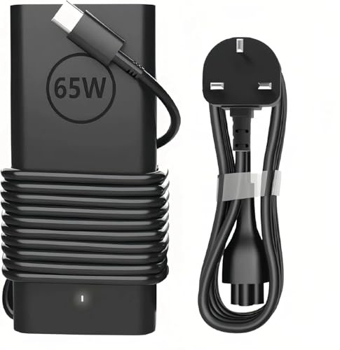 Riabwwox 65W Type USB C Laptop Charger Compatible with Dell Laptop Charger | For Latitude 5450 5420 5520 7420 5440 5530 5430 7330 7430 7410 7440 5320 5540 7390 7340 3540 3440 7320 XPS 13 Power Adapter