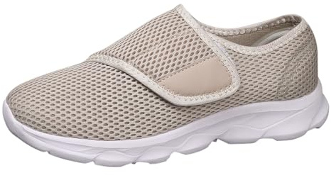 Damsneaker sommar premium tyg, sommar chic och bekväm sneakers, ledig kardborrsko, ventilerande sportskor, bekväma joggingsneakers, breda fötter
