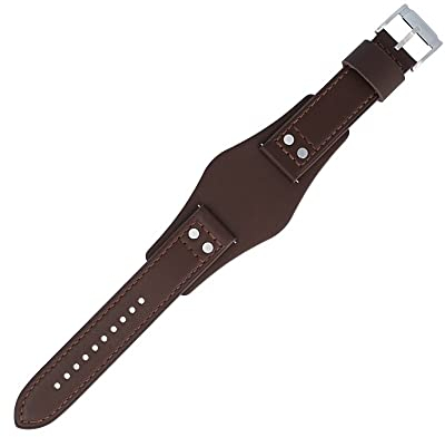 FOSSIL Uhrenarmband 22mm Leder Braun Silber - CH-2891 | LB-CH2891