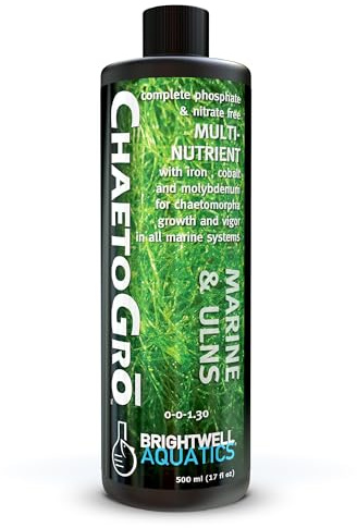 Brightwell Aquatics - ChaetoGro - Algae Nutrient Supplement for Chaetomorpha Growth in All Marine Fish Tanks - Multi-Nutrient Aquarium Water Treatments, 16.9 fl oz