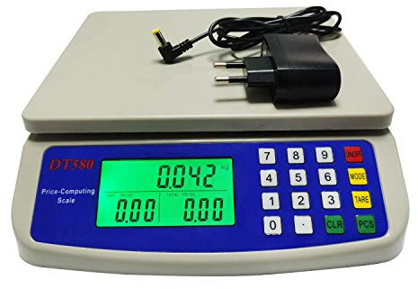 WCX Bilancia da Cucina Elettronica, Plastica ABS 10-30kg/0.5g, Bilancia Digitale Alta Precisione Display LCD (colore : Bianca, dimensioni : 30kg/1g)
