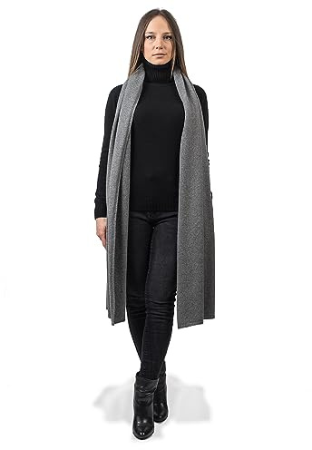 Dalle Piane Cashmere - Stola aus 100% regeneriertem Kaschmir - für Frau, Farbe: Grau, Einheitsgröße