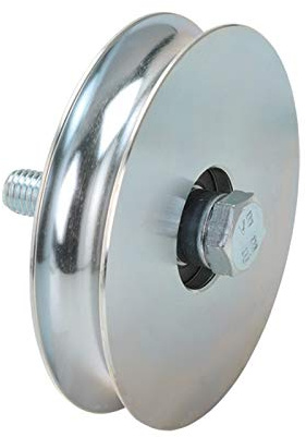 Metalideal | Roue de Portail Coulissant Gorge Ronde Diamètre 120 mm – Galet de Guidage et Roulette de Sol Capacité 230 kg pour Rail Diamètre 20 mm, Portillon et Porte (À l'Unité)