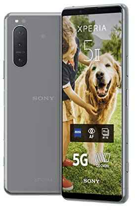 Sony Xperia 5 II - Smartphone portatile sbloccato, design compatto, schermo 21:9 CinemaWide, Eye AF in tempo reale, colore: Grigio