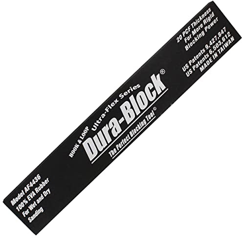 Dura-Block Scuff Pad - 16in Ultra-Flex Hook and Loop Scruff Pad Sanding Blocks for Wood and Auto Fits Wet Dry Sandpaper