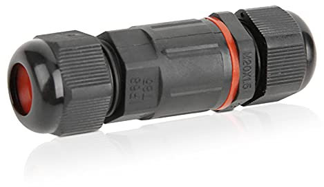 Agatige 3-Core Junction Box, IP68 Waterproof Electrical Cable Connector, Outdoor Wire Connector for Power Supply, Network, Communication, Equipment, Lighting