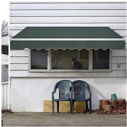 DXDRT Manuelle Einziehbare Markise mit Handkurbel, Gelenkarmmarkise Balkonmarkise wasserabweisend Sonnenmarkise Winkel Verstellbar Sonnenschutz für Fenster Terrasse Garten,4x3M/13x10FT