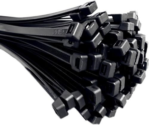HORZEFIX Kabelbinder 100 Stück schwarz lang uv beständig Universalbinder 2,5/3,6/4,8/7,6 breit (3,6 x 400 mm)