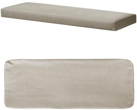 Kimgull Bankkissenbezug Mit 2 Spanngurten, Innenschaum ist Nicht enthalten, Ersatzbezug für Sitzkissen Mit reißverschluss und Waschbar, Grau, 90 X 40 X 8CM