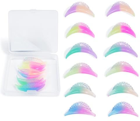 Libeauty Pad Rehaussement de Cils, 12 Pièces Rehaussement Cils, Coussin de Rehaussement Cils, 6 Tailles, Nouveau Design, pour le Lifting Des Cils Chez L'homme et la Femme à la Maison et au Salon