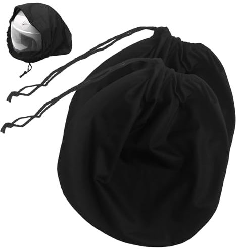 2er Pack Helmtaschen, Motorradhelmtasche mit Kordelzug wasserdichter Rucksack Universal Helmtasche Tragetasche für Motorradhelm, Fahrradhelme, Skihelme, Basketball, Fitness(Farbe:schwarz)