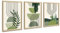 3Pcs Marco de Madera Cuadros decorativos, Planta Verde Cuadros Lienzo Decorativos Boho Verde Cuadros Decorativos Salón Dormitorio Comedor Oficina Decoración de Pared Listo para colgar 30x40cmx3