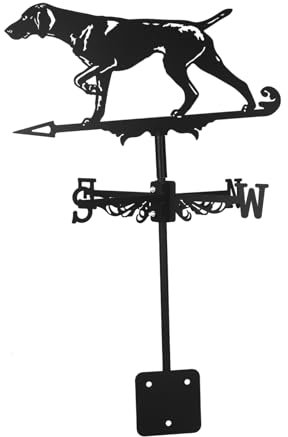 FONDOTIN Hund Wetterfahne Aus Dekorative Windrichtungsanzeige Für Garten Und Dach Stilvolles Tier-Ornament Langlebig Und Elegant Für Haus Garage Und Bauernhof