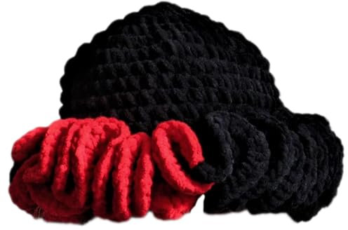 BHFYOB Winter Strickmütze Erwachsene und Baby Mütze Stretchy Strickmütze Kreative Weiche Mütze für Fußballspiele und Familienfoto