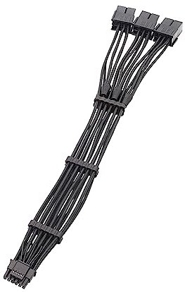 Vdaxvme Cable de alimentación modular de CPU de 8 pines hembra a 12 VHPWR PCIE 5.0 de 16 pines ATX3.0 de 600 W para tarjeta gráfica RTX40 Seris 4090