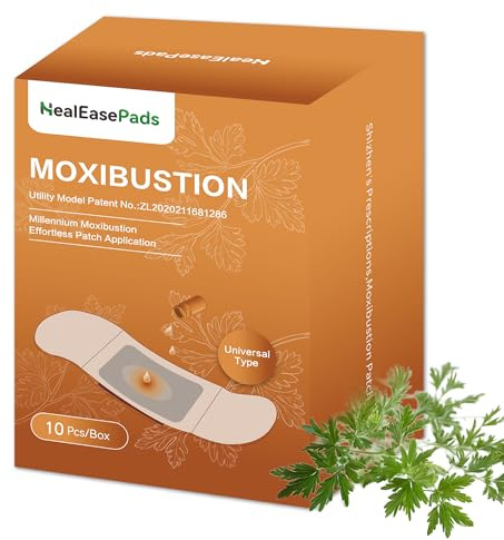 Healeasepads Parche térmico de aceite esencial de artemisa para calambres menstruales, alivio del dolor menstrual; terapia de dolor de espalda, articulación, rodilla, alternativa natural a la