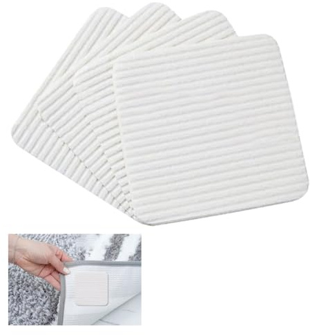 4 st Halkskyddad matta Underlay, Anti-Slip Rugs Pads, Tvättbara och hållbara Halkfria klistermärken, Lämplig för flera ytapplikationer (10 * 10cm)