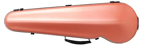 Koffer für Violininstrumente 4/4 Carbonfaser-Geigenkasten Ultraleichter Einzelschulter-Geigenkasten Wasserdicht Integriertes Hygrometer(B rose gold)