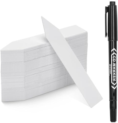 Voarge 200 st Växtetiketter, för att skriva väderbeständiga utomhus plastväxtetiketter 10x2 cm