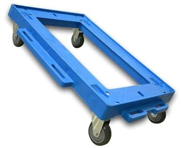 Schwerlast-Transportwagen, blau, for 24 x 16 Zoll Euro-Kisten, 150 kg Tragkraft, 4 Lenkrollen, for den Umzug im Büro und zu Hause
