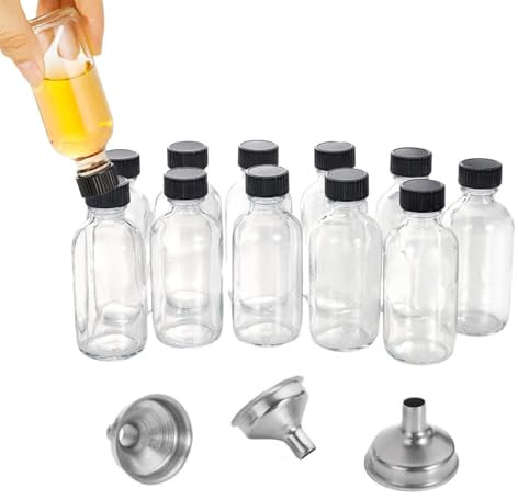 Ingefära skottflaskor, glassaftflaskor med lock 12x resestorleksjuice
