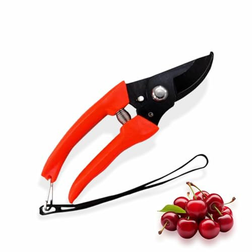 Gardening Shears Secateurs Hand Pruning Scissor Heavy Duty With Pre Loaded Spring Rubberised Cushion Grip Handle Pruning Shears Clippers For Branches Flowers Fruits Picking Trimming Plants Bonsai(1Pk)