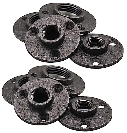 HOMSFOU 10piezas Accesorios De Brida Roscada De Bridas De Pared Para Suelo Base Fija Antigua Herrajes De Hierro Para Montaje Pared Orificios