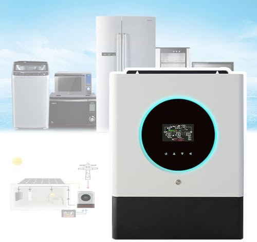 GCLCPAEN Solar Inverter Generator,Dc 12v/24v/48v To 220-240v Ac,1.5kw-5.5kw Hybrid Solar Inverter,With 60-80A Mppt Controllers,10-20ms Conversion,Applicable Lithium/Lead-Acid Battery,1.5kw