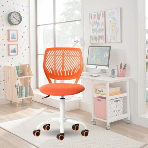 FurnitureR Sedia da ufficio colourate, seduta ergonomica girevole in altezza regolabile per computer, ruote a 5 rami, sedie e sgabelli da casa, sedile di lavoro, Morandi Citrus