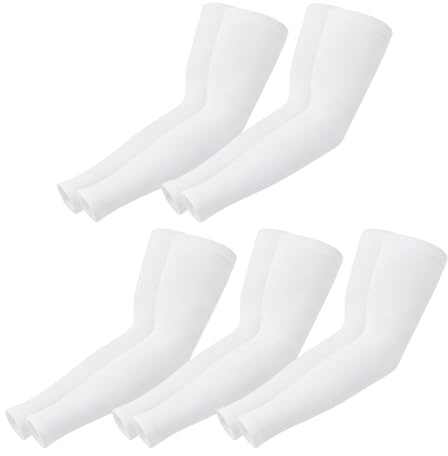 5 Paar arm sleeve Kühlung UV-Schutz Ärmlinge, Tattoo Cover für Damen Herren | UPF 50, leicht & atmungsaktiv, nahtlose Armabdeckungen, Outdoor-Arbeiten, Ideal für Basketball, Baseball, Golf