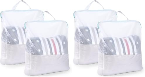 OTraki 2 Stück Wäschenetz mit Griffen Wäschesäcke mit Große Öffnung, Wäschenetz für Waschmaschine Aufhängen Wäschesack klein für BH, Dessous, Unterwäsche, Socken (60 * 80cm) (Packung mit 2)